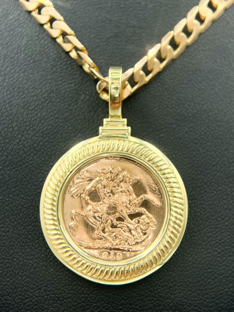 Custom Gold Sovereign Pendant