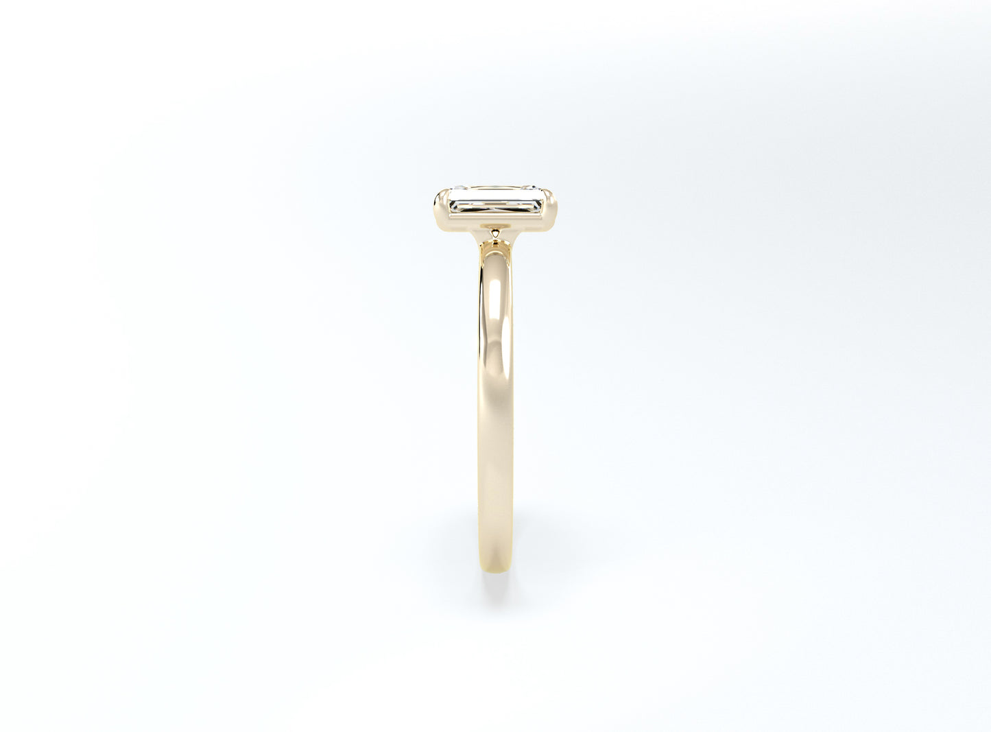Radiant Cut Solitaire Ring - Rose Gold - Bodega