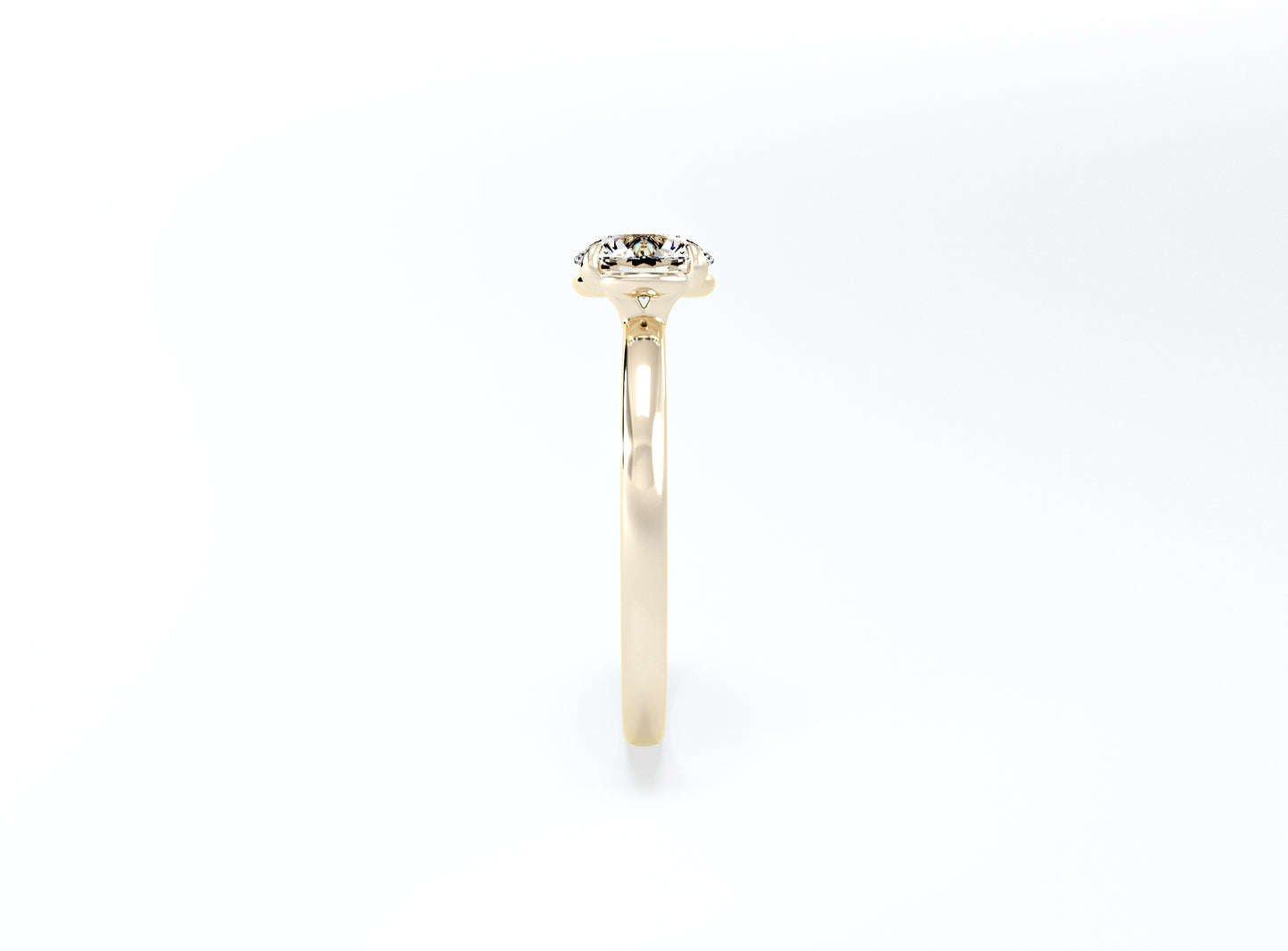 4 Prong Round Brilliant Solitaire Ring - Yellow Gold - Bodega