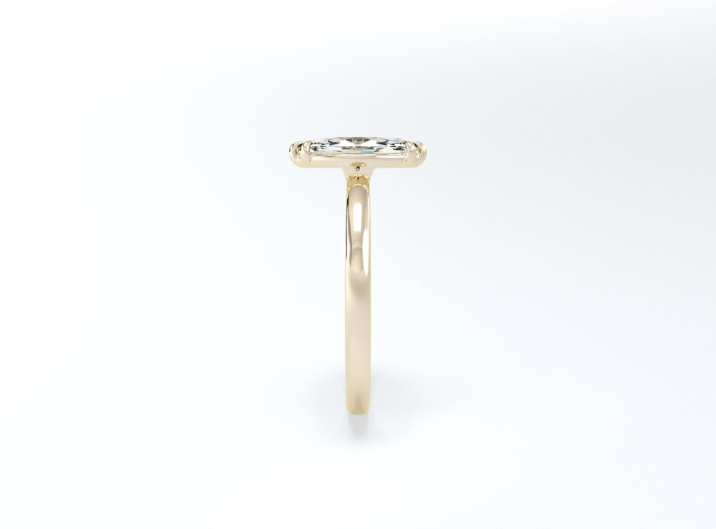 Marquise Solitaire Ring - Yellow Gold - Bodega