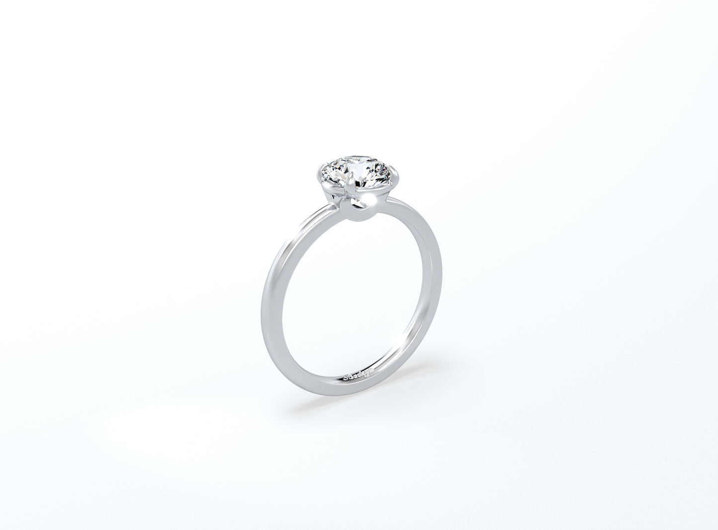 4 Prong Round Brilliant Solitaire Ring - Platinum - Bodega