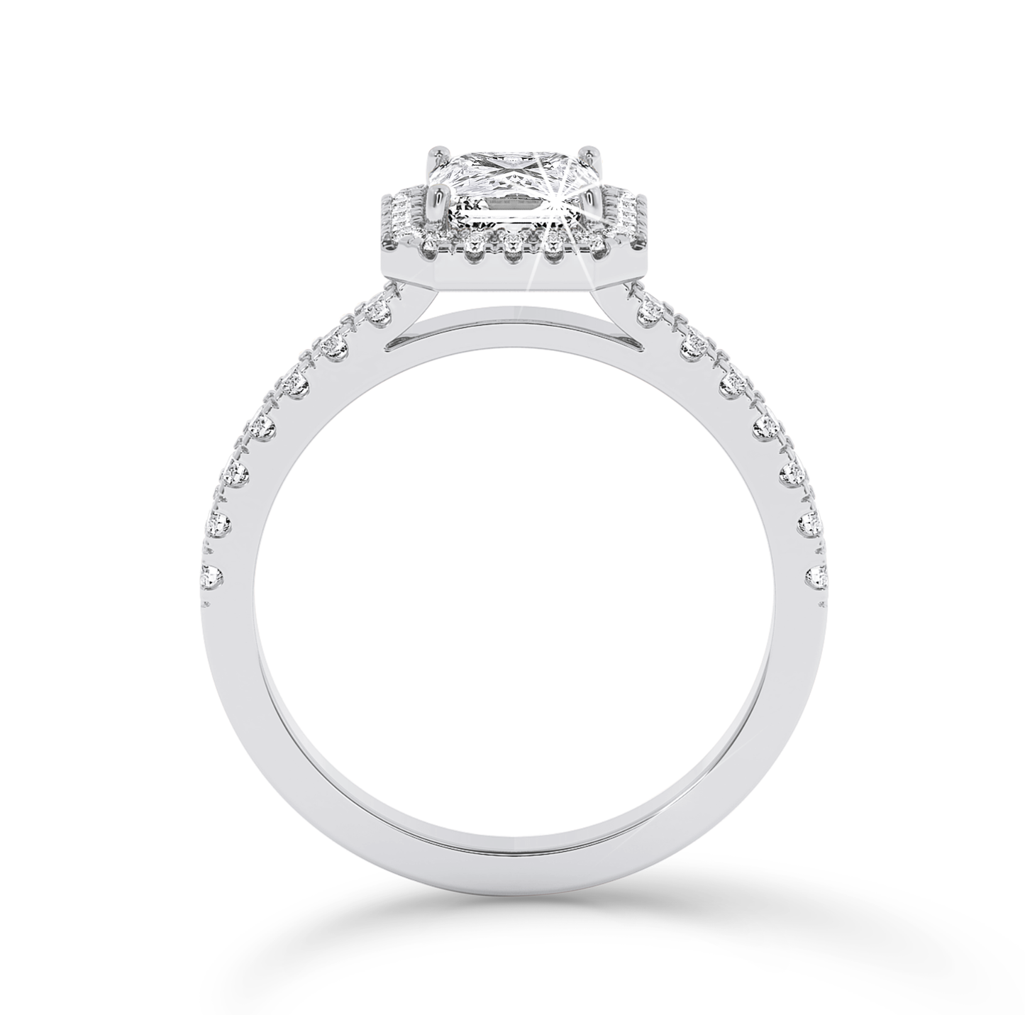 Asscher Cut Halo Ring #2 - Platinum - Bodega