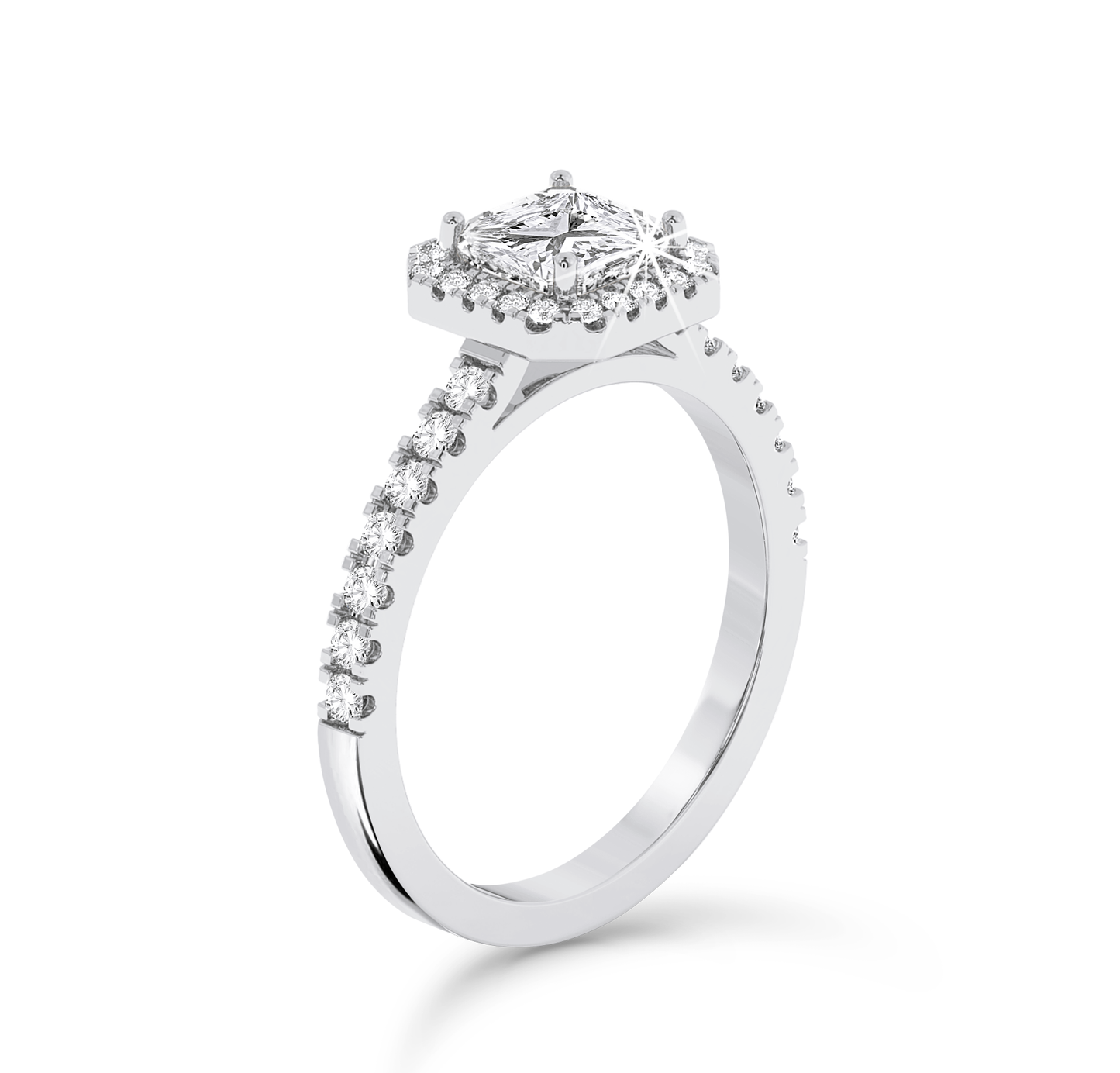 Asscher Cut Halo Ring #2 - Platinum - Bodega