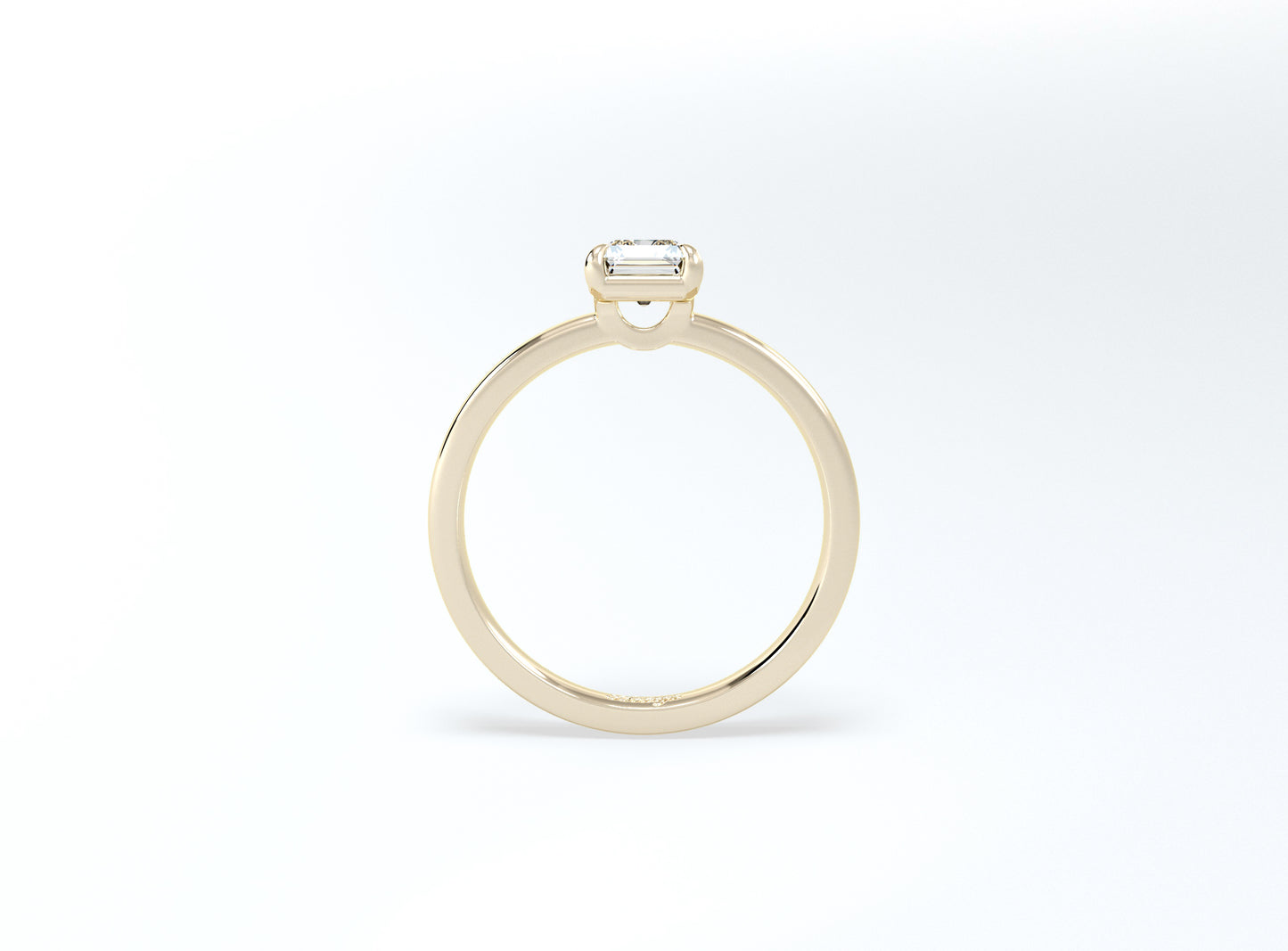 Radiant Cut Solitaire Ring - Rose Gold - Bodega