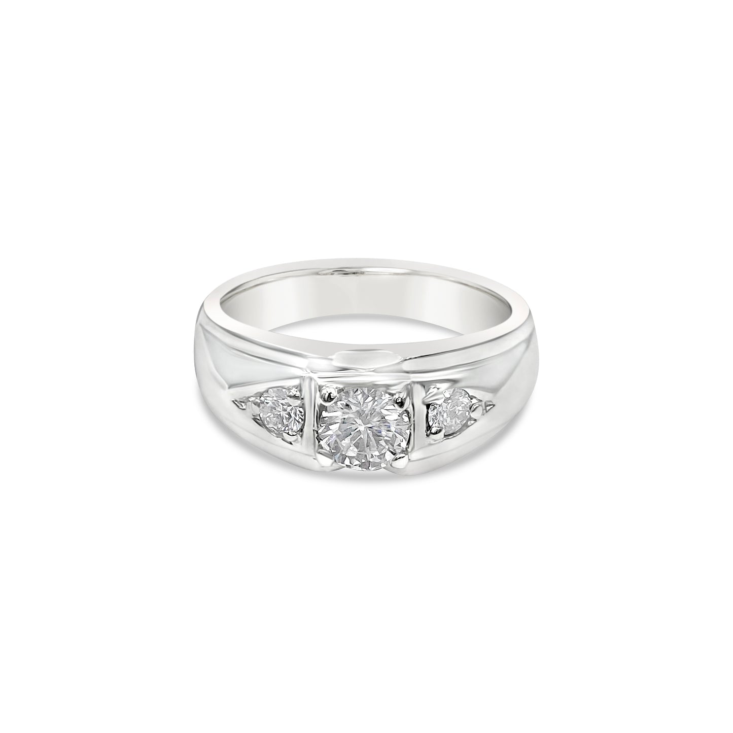 Round Brilliant inset ring - Platinum - Bodega
