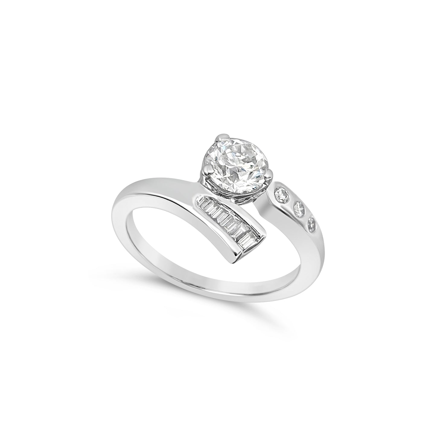 Round Brilliant accent ring - Platinum - Bodega