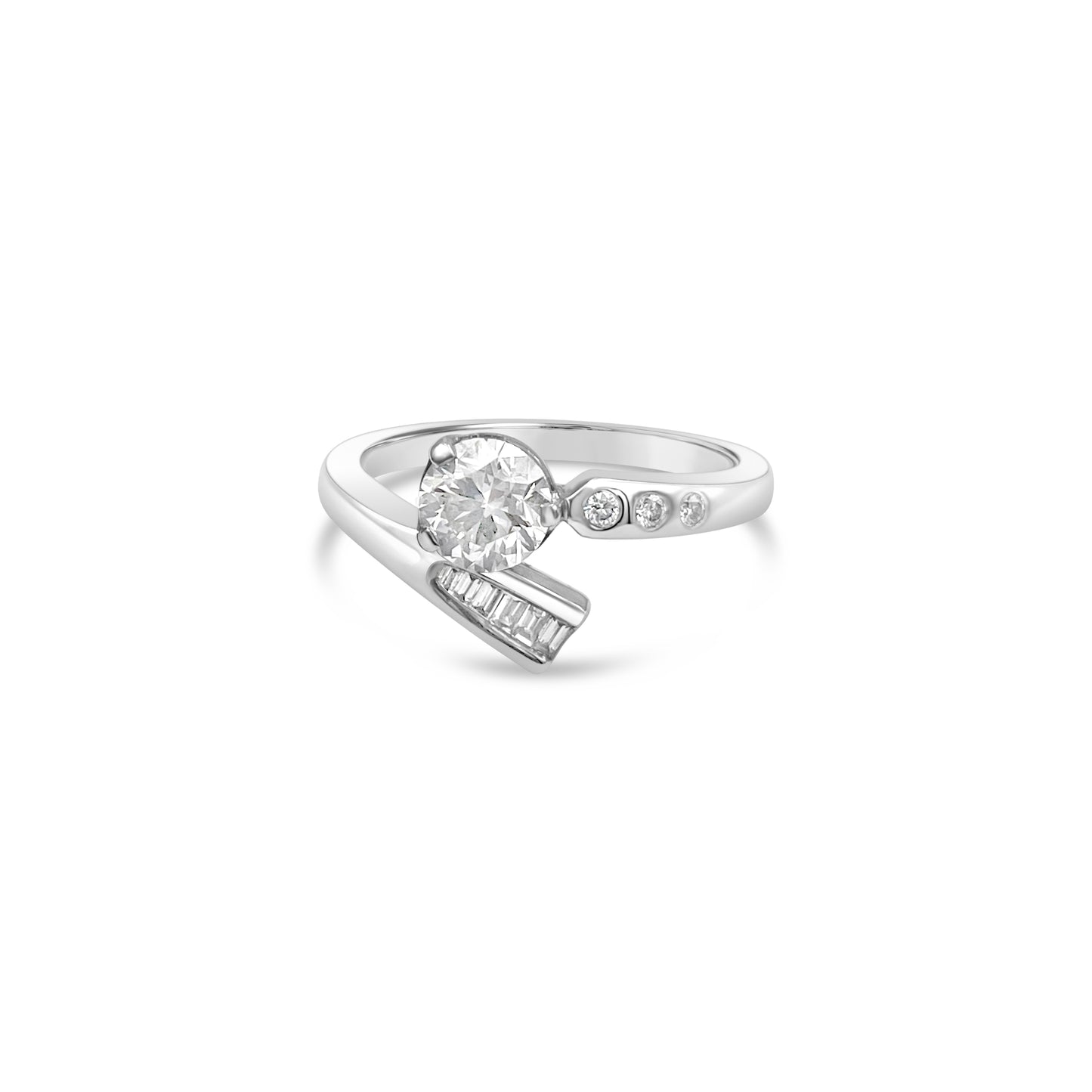 Round Brilliant accent ring - Platinum - Bodega