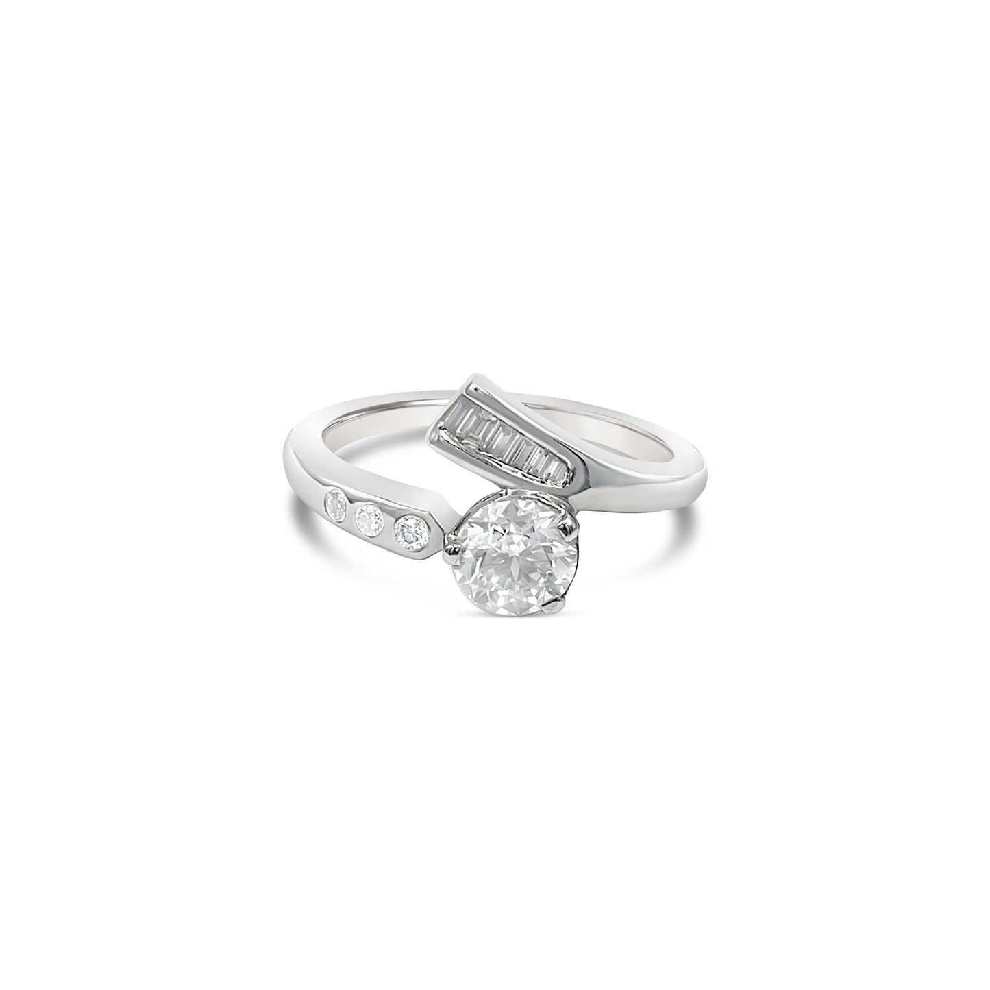 Round Brilliant accent ring - Platinum - Bodega
