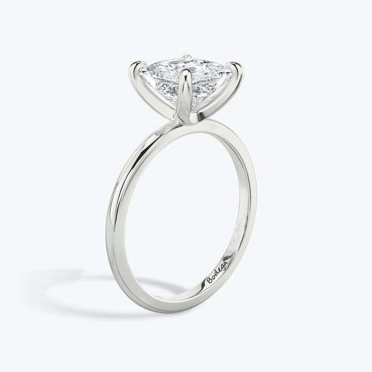Princess Cut Solitaire Ring - Platinum - Bodega