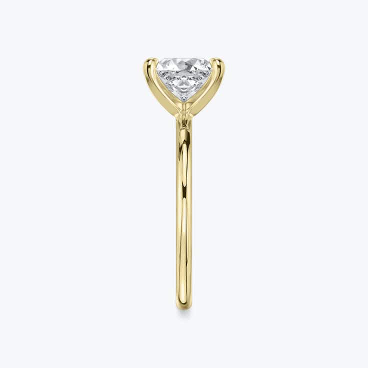 Princess Cut Solitaire Ring - Yellow Gold - Bodega