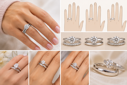 How to Wear an Engagement Ring and Wedding Band Together