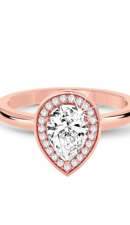 Lab Grown Pear Shaped Engagement Rings