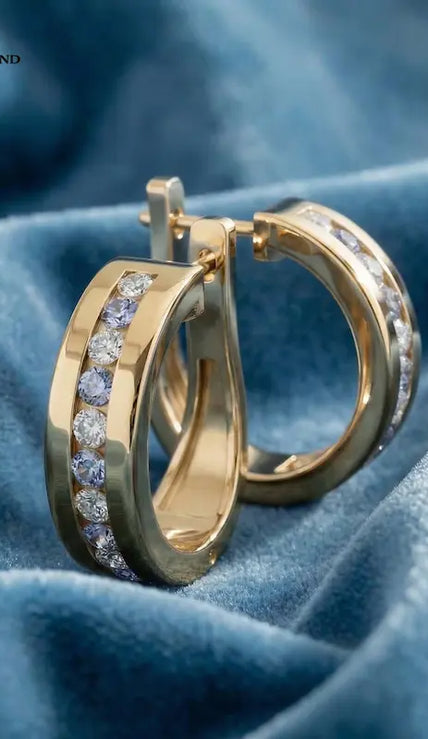 Sapphire Huggies