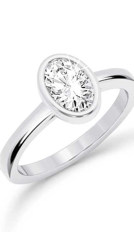 Lab Grown Oval Diamond Engagement Rings