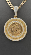 Colgante soberano completo con doble diamante 7900NZD