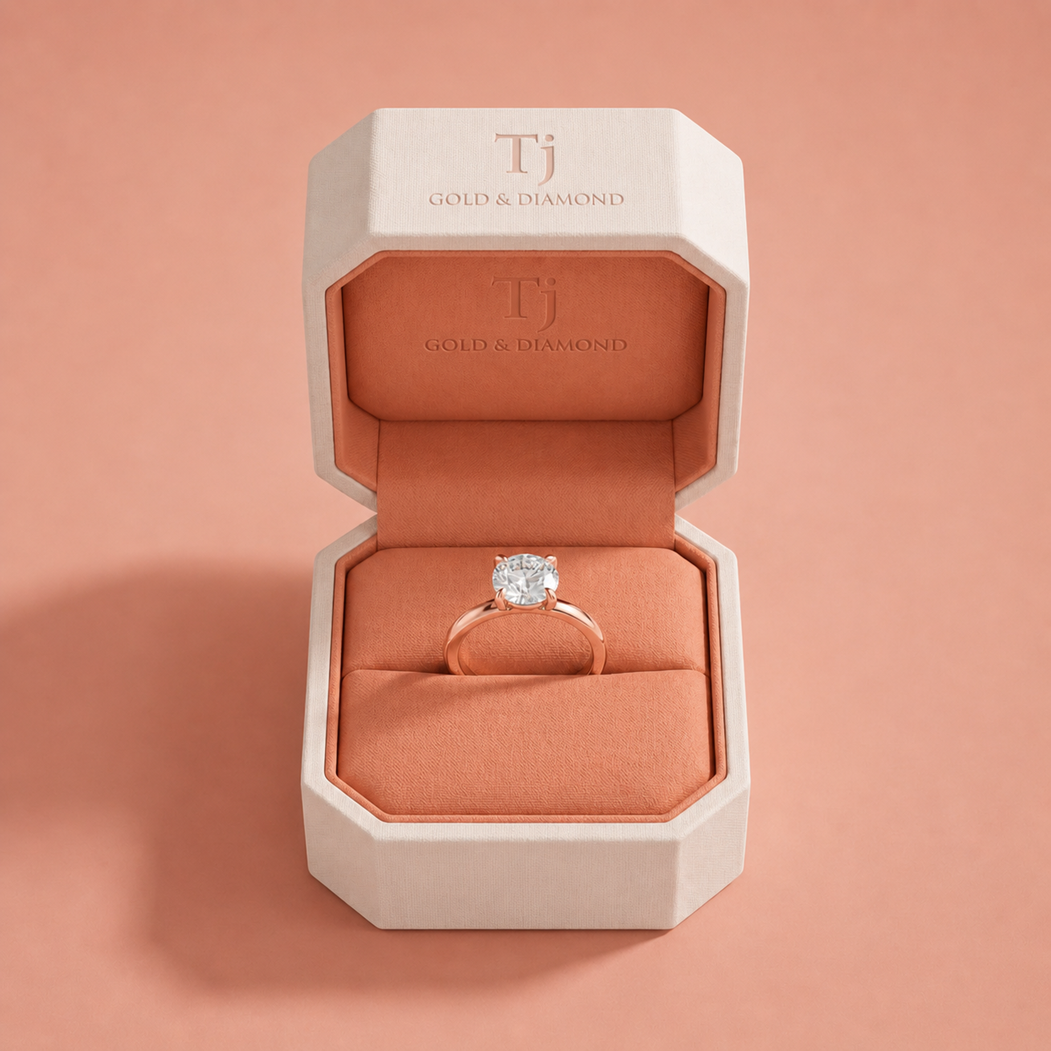 4 Claw Round Brilliant Solitaire Ring - Rose Gold