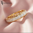 Channel Setting Full Eternity Diamond Wedding Band - 18K Yellow Gold