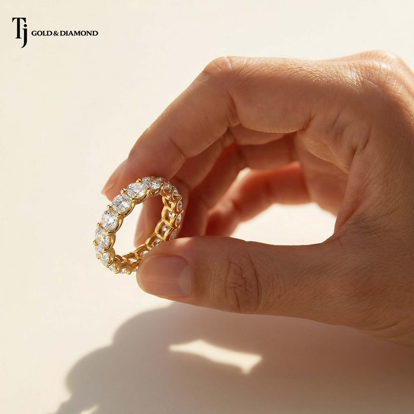 Lab-Grown Diamond Full Eternity Ring – 18kt Yellow Gold