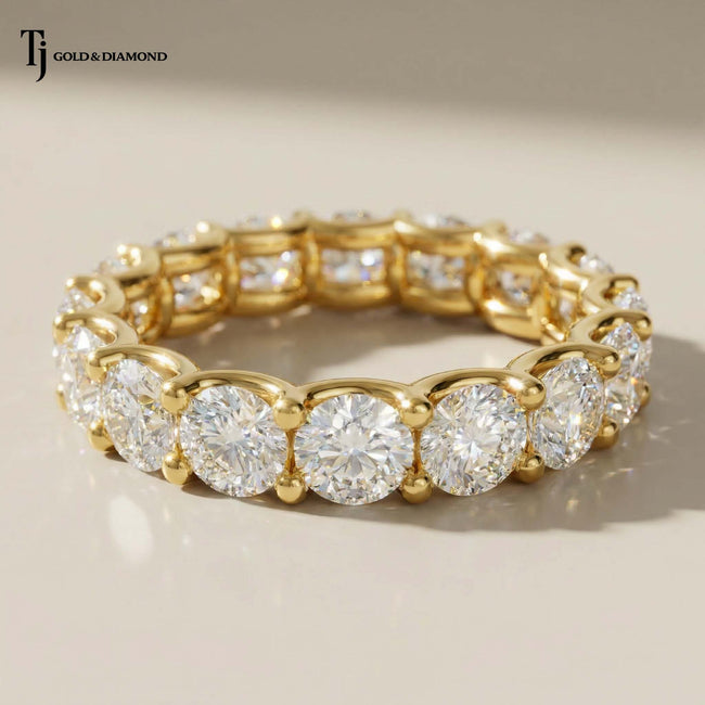 Lab-Grown Diamond Full Eternity Ring – 18kt Yellow Gold