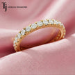 French Pavé Setting Full Eternity Diamond Wedding Band - 18K Yellow Gold