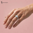 1.5 carat heart cut lab-grown diamond solitaire engagement ring in 18kt white gold worn on hand