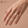 1.5 carat marquise cut lab-grown diamond solitaire engagement ring in 18kt rose gold worn on hand