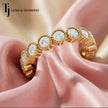 Milgrain Bezel Setting Full Eternity Diamond Wedding Band - 18K Yellow Gold