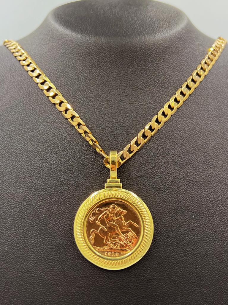 Custom Gold Sovereign Pendant