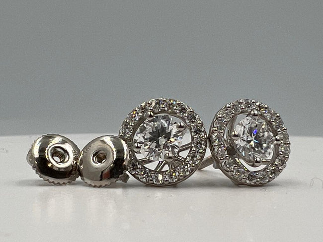 Pendientes con diamantes - Oro blanco