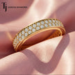 Multi-Row Pavé Setting Full Eternity Diamond Wedding Band - 18K Yellow Gold