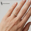 Scallop Half Eternity Diamond Wedding Band — 18kt Yellow Gold