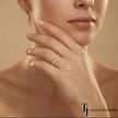Scallop Half Eternity Diamond Wedding Band — 18kt Yellow Gold