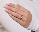 Bezel Set heart Cut Diamond Ring - Yellow Gold