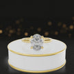 360-degree rotating view of a 1.5 carat oval cut diamond solitaire engagement ring in an 18kt yellow gold 4 claw setting by TJ Diamond