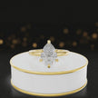 360-degree rotating view of a 1.5 carat pear cut diamond solitaire engagement ring in an 18kt yellow gold 6 claw setting by TJ Diamond