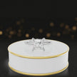 360 degree spinning video of 4-claw princess cut engagement ring with hidden halo in 18kt white gold