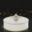 360-degree rotating view of a 1.5 carat cushion cut diamond solitaire engagement ring in an 18kt yellow gold 6 claw setting by TJ Diamond