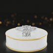360-degree rotating view of a 1.5 carat cushion cut diamond solitaire engagement ring in an 18kt white gold 6 claw setting by TJ Diamond