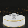 360-degree rotating view of a 1.5 carat cushion cut diamond solitaire engagement ring in an 18kt white gold 4 claw setting by TJ Diamond