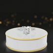 360 degree spinning video of 4-claw heart cut engagement ring with hidden halo in 18kt white gold
