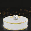 360 degree spinning video of 4-claw heart cut engagement ring with hidden halo in 18kt yellow gold