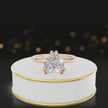 360-degree rotating view of a 1.5 carat heart cut diamond solitaire engagement ring in an 18kt rose gold 6 claw setting by TJ Diamond