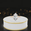 360 degree spinning video of 4-claw marquise cut engagement ring with hidden halo in 18kt rose gold