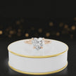 360 degree spinning video of 4-claw heart cut engagement ring with hidden halo in 18kt rose gold