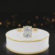 360-degree rotating view of a 1.5 carat cushion cut diamond solitaire engagement ring in an 18kt yellow gold 4 claw setting by TJ Diamond