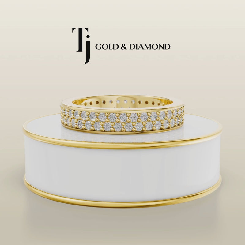 TJ Diamond Pave Setting Eternity Band