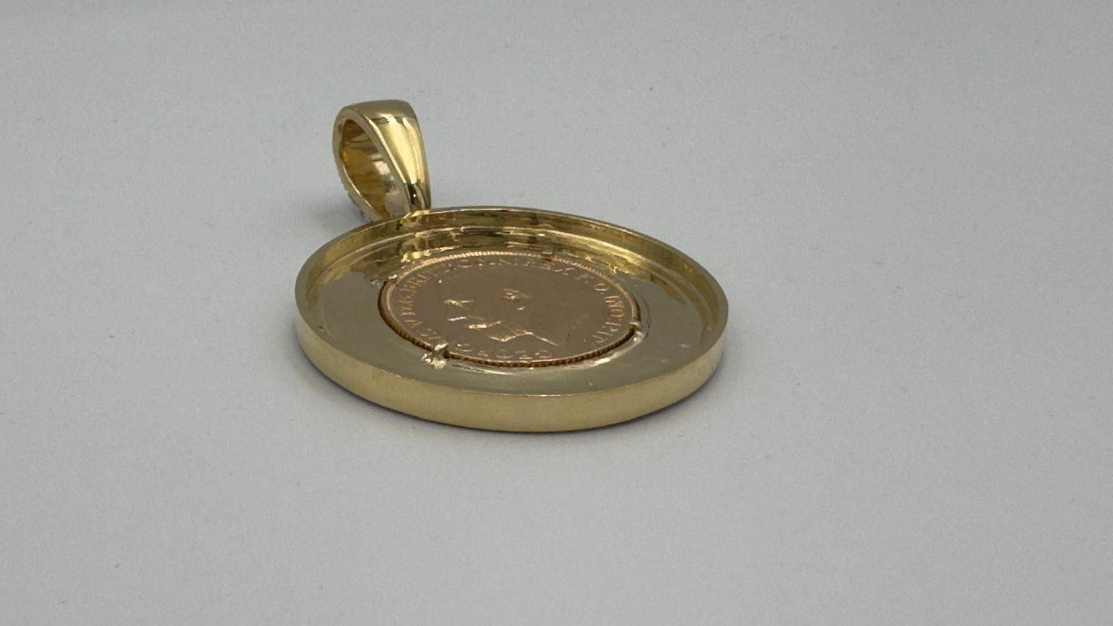 Colgante soberano completo con doble diamante 7900NZD