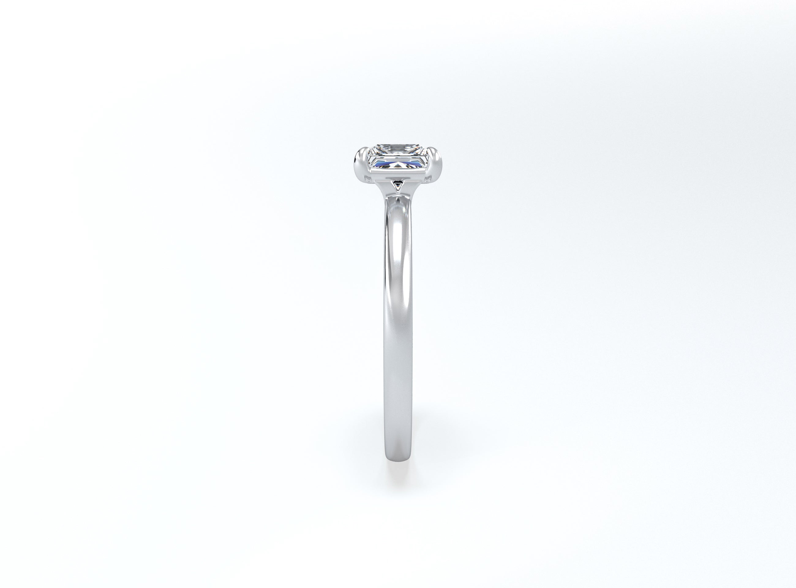 Cushion Cut Solitaire Ring - Platinum - Bodega