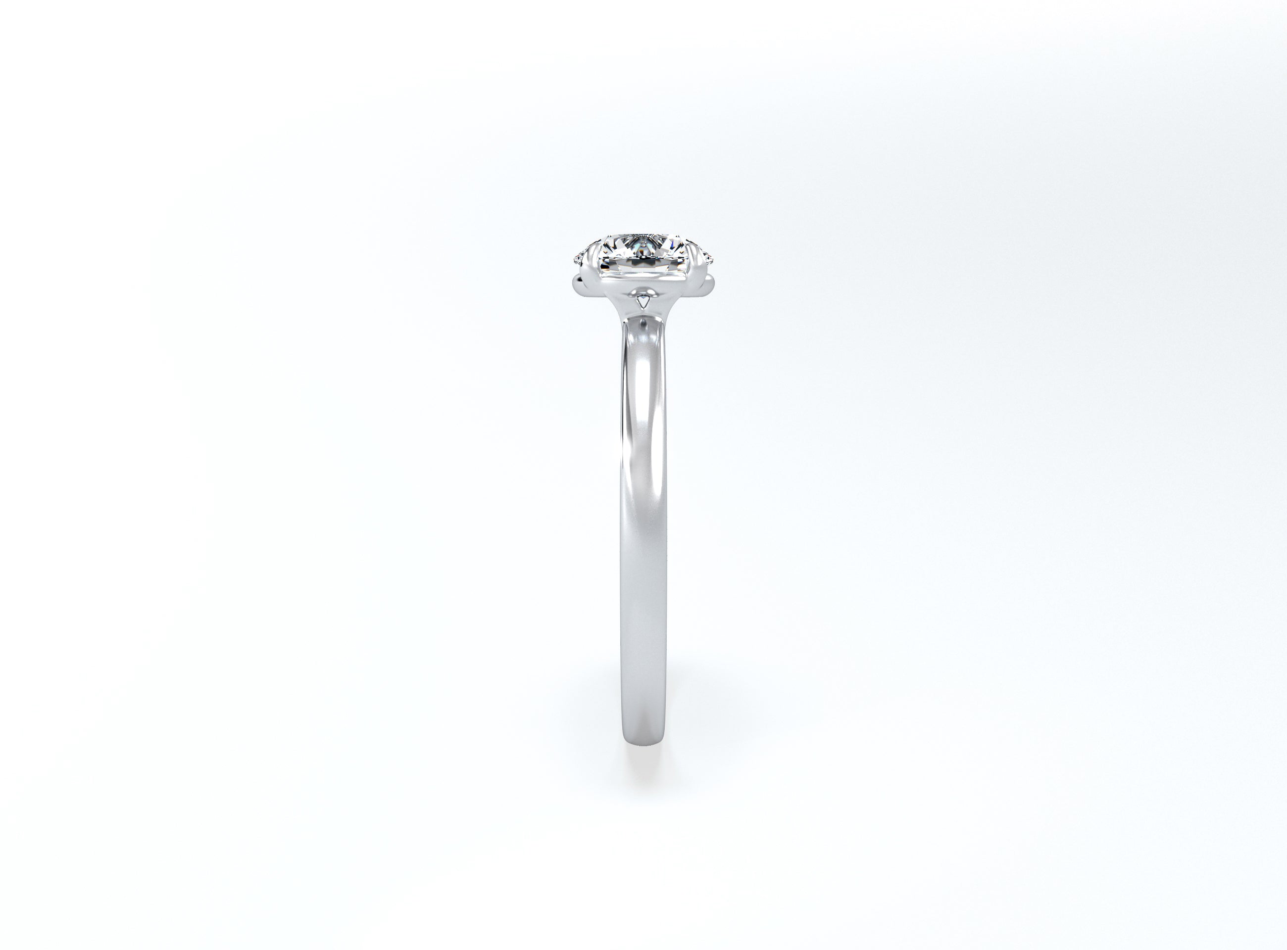 4 Prong Round Brilliant Solitaire Ring - Platinum - Bodega