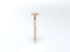 Bezel Set Oval Diamond Ring - Rose Gold - Bodega